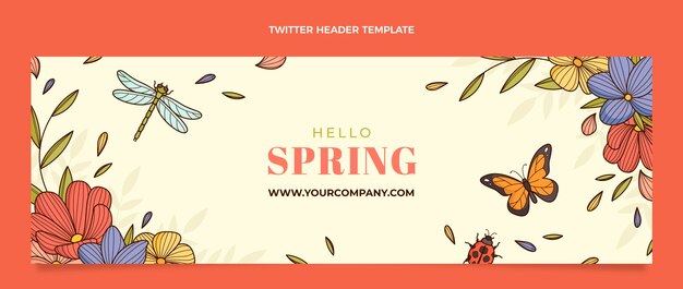 Kwiatowy Wiosenny Nagłówek Twittera