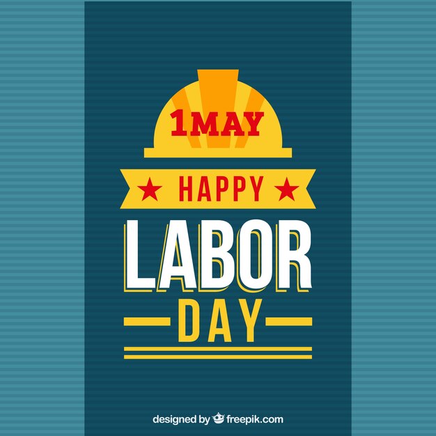 Labor Day tle z żółtym kasku