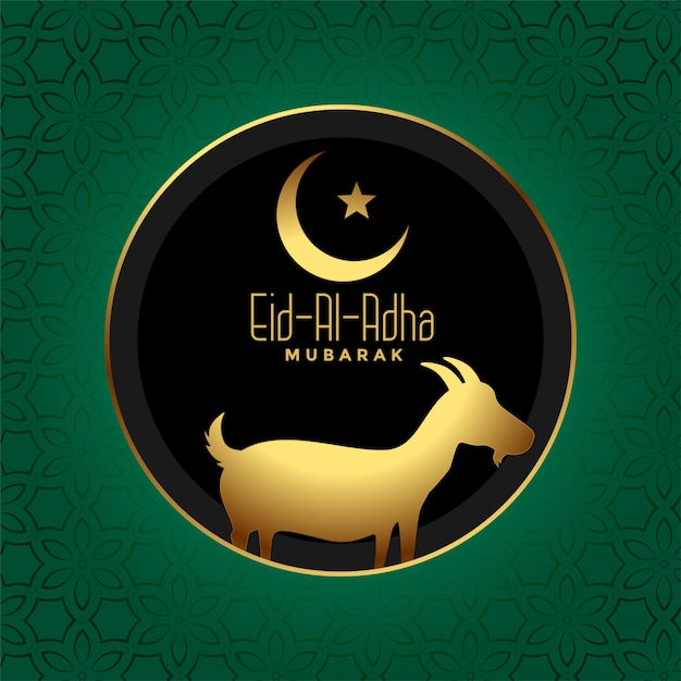 Bezpłatny wektor Ładna karta życzenia festiwalu eid al adha