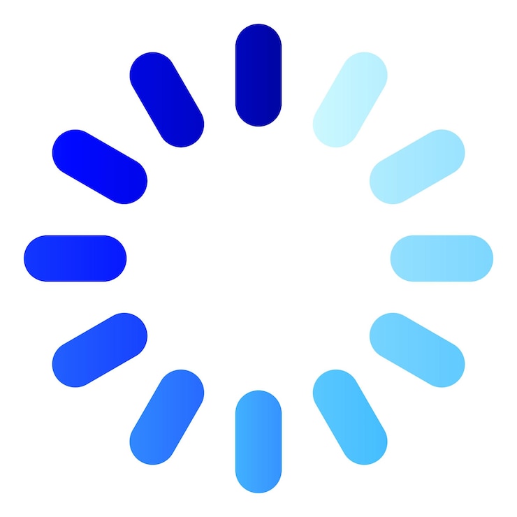 Bezpłatny plik Wektor ładowanie okręgów niebieski gradient