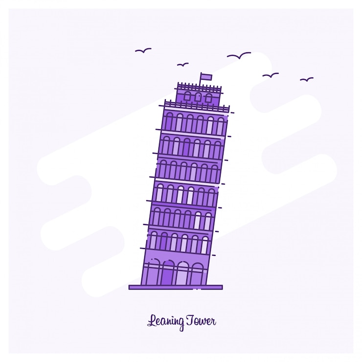 Bezpłatny plik Wektor leaning tower landmark