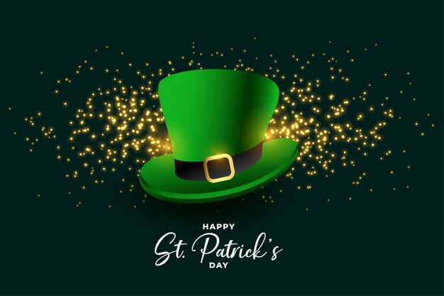 Leprechaun kapelusz st patricks dzień festiwalu tło