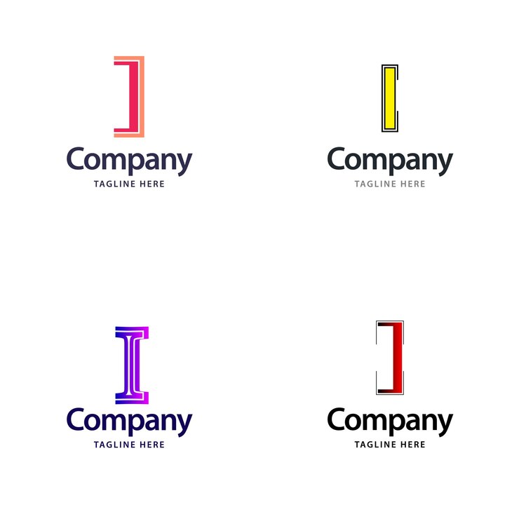 Bezpłatny plik Wektor letter i big logo pack design kreatywny nowoczesny projekt logo dla twojej firmy
