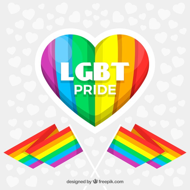 Lgbt dumy tło z sercem