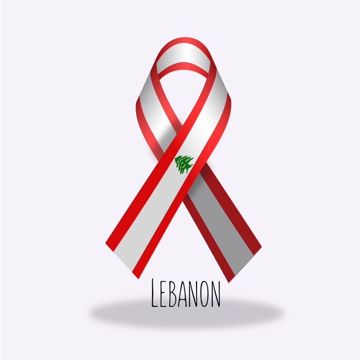 Bezpłatny plik Wektor liban flagowy wzór wstążki