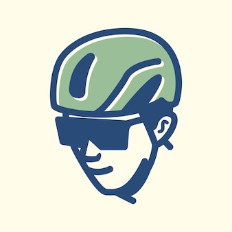 Linia projektowa dla rowerzystów w stylu vintage, idealna na logo, ikonę, nadruk itp.