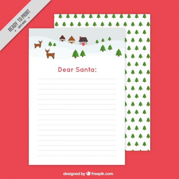 Bezpłatny plik Wektor list do santa claus z choinki dekoracji