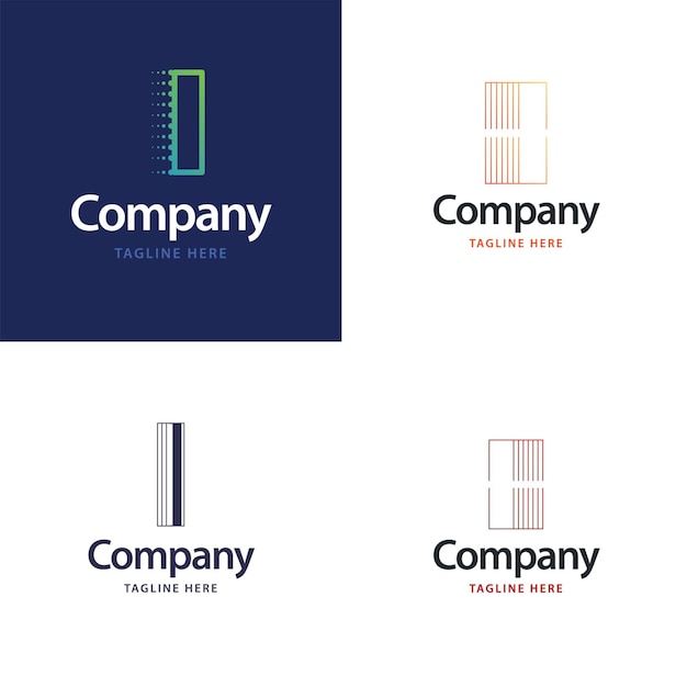 List I Big Logo Pack Design Kreatywny Nowoczesny Projekt Logo Dla Twojej Firmy Wektor Ilustracja Nazwy Marki