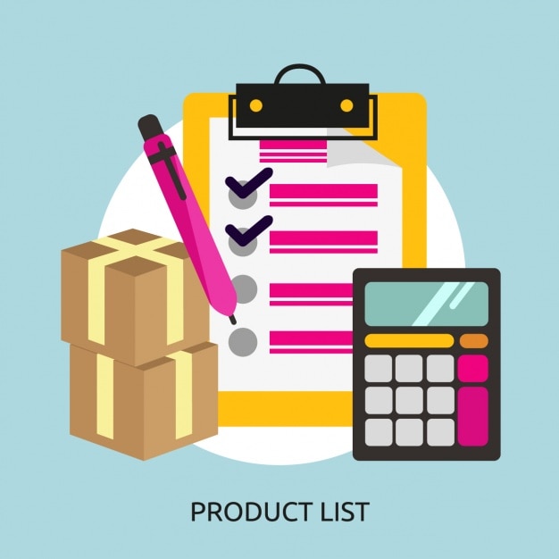 Bezpłatny plik Wektor lista produktów tle