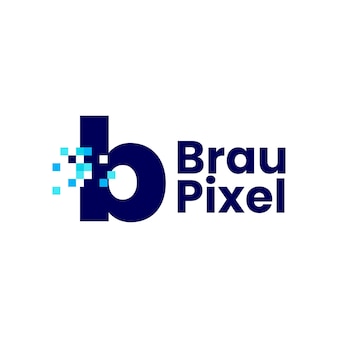 Litera b małe litery pikselowe cyfrowe 8-bitowe logo wektor ikona ilustracja