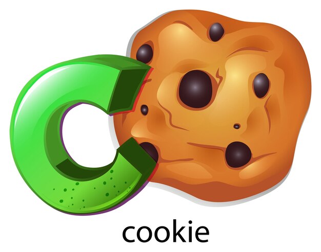Litera C dla ciasteczka