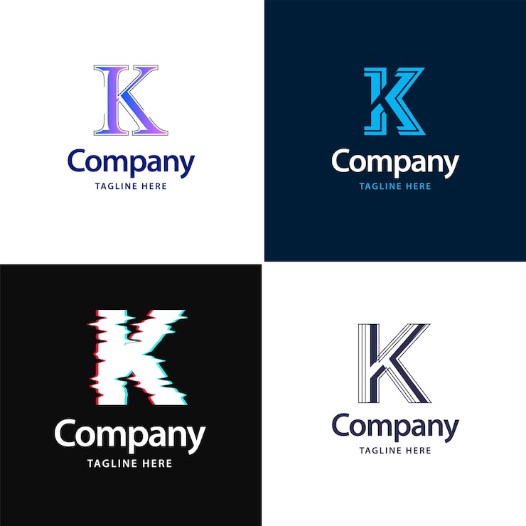 Bezpłatny plik Wektor litera k big logo pack design kreatywny nowoczesny projekt logo dla twojej firmy vector ilustracja nazwy marki