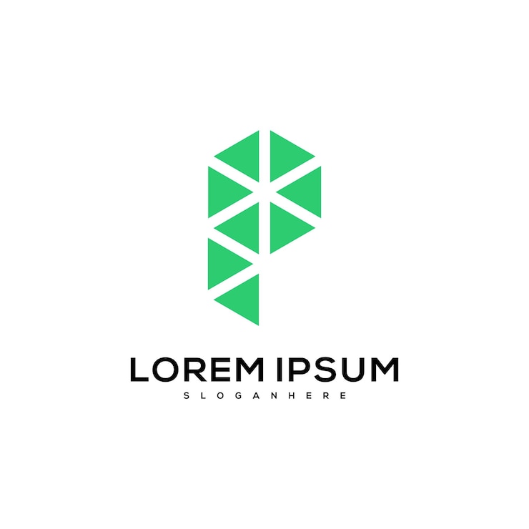 Bezpłatny plik Wektor litera p . projekt logo