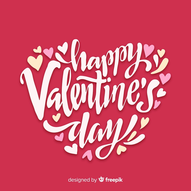 Bezpłatny plik Wektor literowanie valentine tła