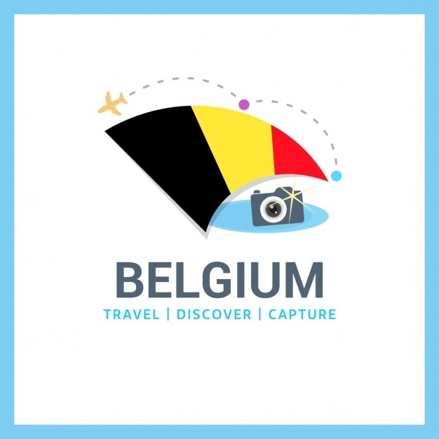 Bezpłatny wektor logo belgia travel