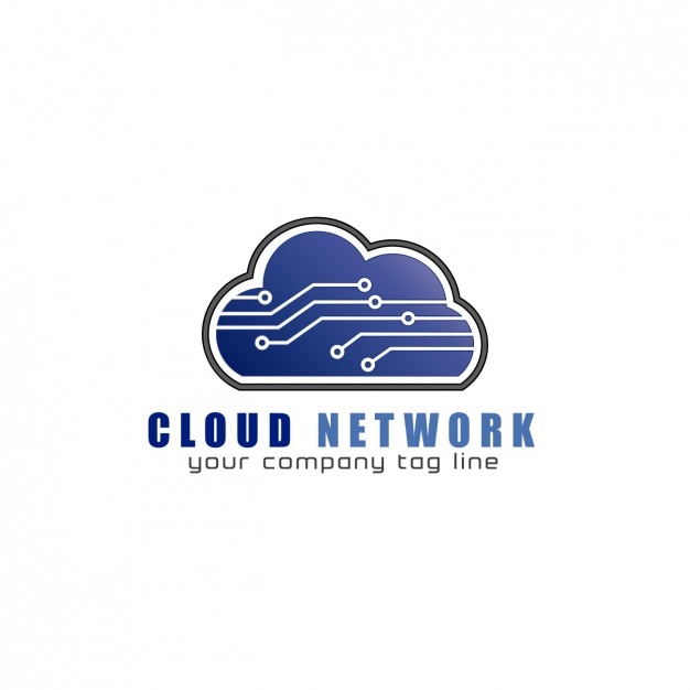 Bezpłatny wektor logo chmura sieci