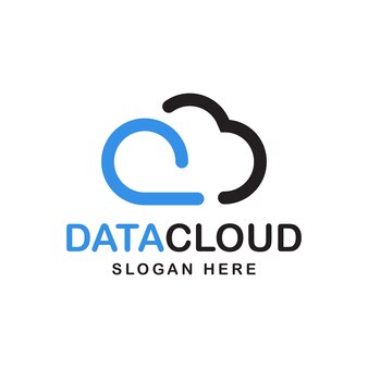 Logo chmury z nowoczesną koncepcją technologii