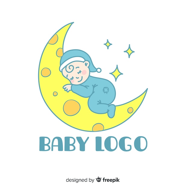 Bezpłatny wektor logo dla niemowląt