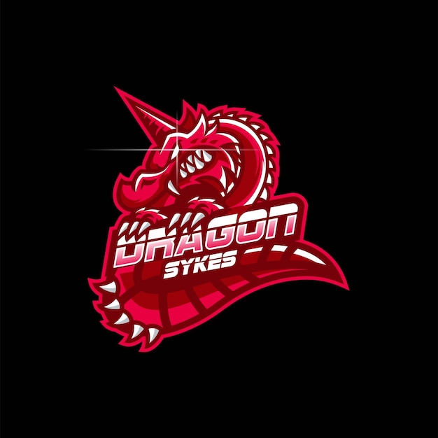 Bezpłatny wektor logo dragon esport