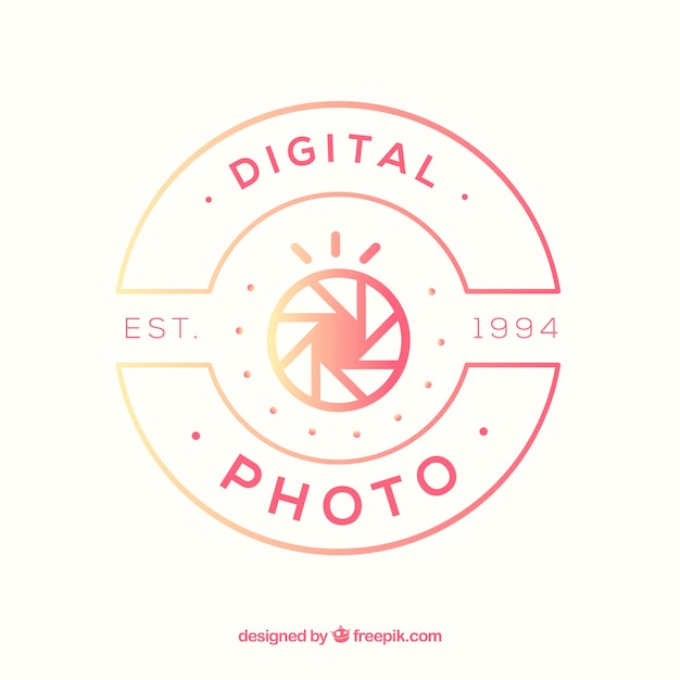 Logo Fotografii W Kolorach Gradientu