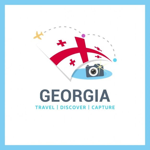 Bezpłatny wektor logo georgia travel