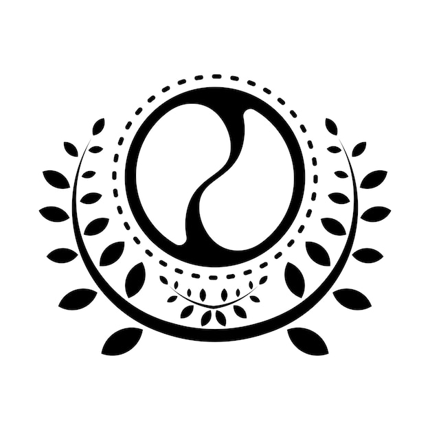 Bezpłatny wektor logo ikony społeczności kawy