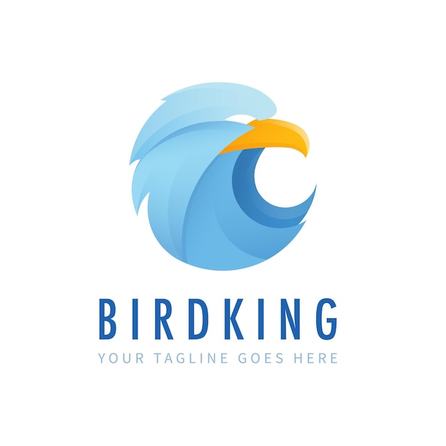 Bezpłatny wektor logo króla ptaków