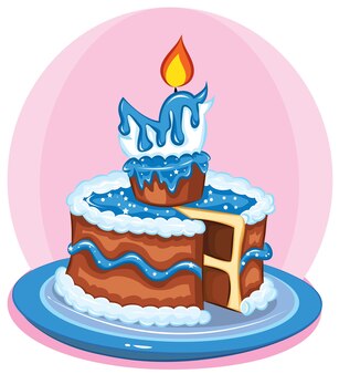 Logo mediów społecznościowych z tortem urodzinowym