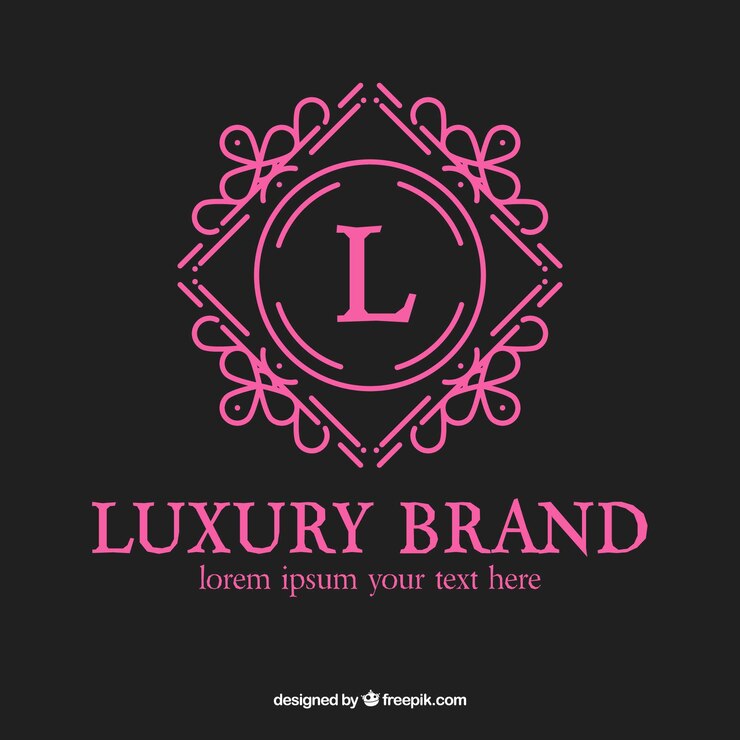Bezpłatny plik Wektor logo monogramu różowego