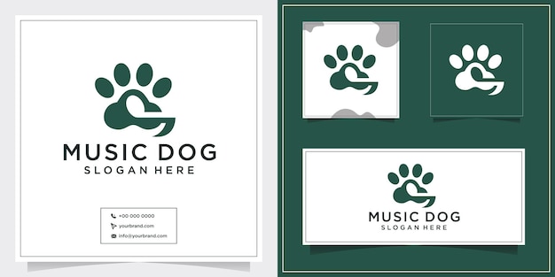 Logo muzyczne łapy psa