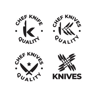 Logo restauracji nóż szefa kuchni