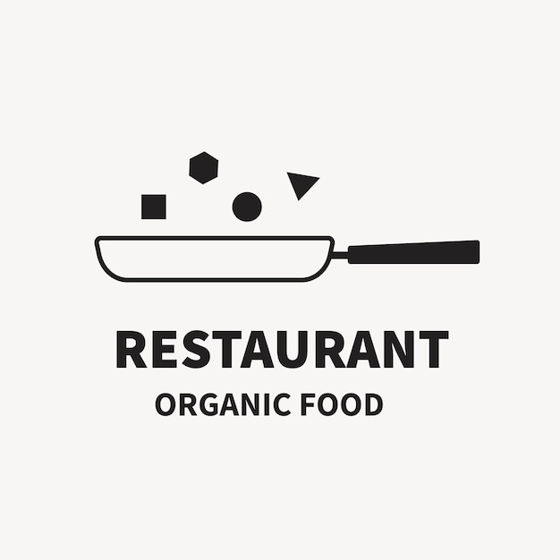 Bezpłatny wektor logo restauracji, szablon biznesu spożywczego do projektowania marki wektora