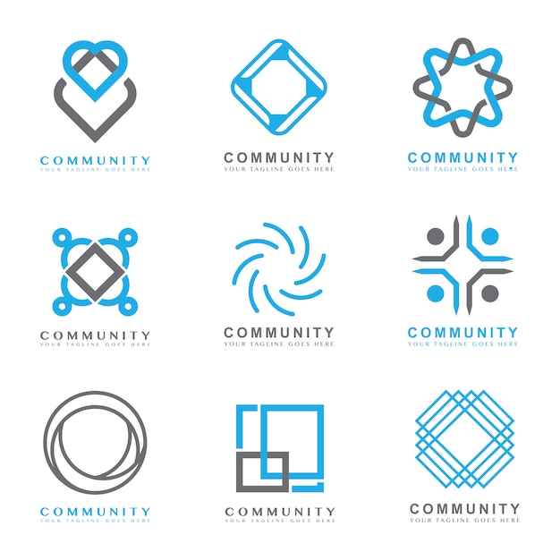 Bezpłatny wektor logo społeczności