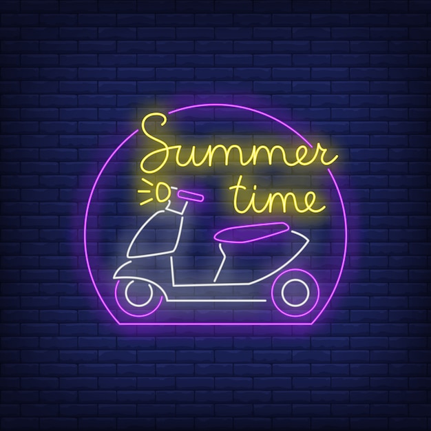 Logo Summer Time Neon I Skuter