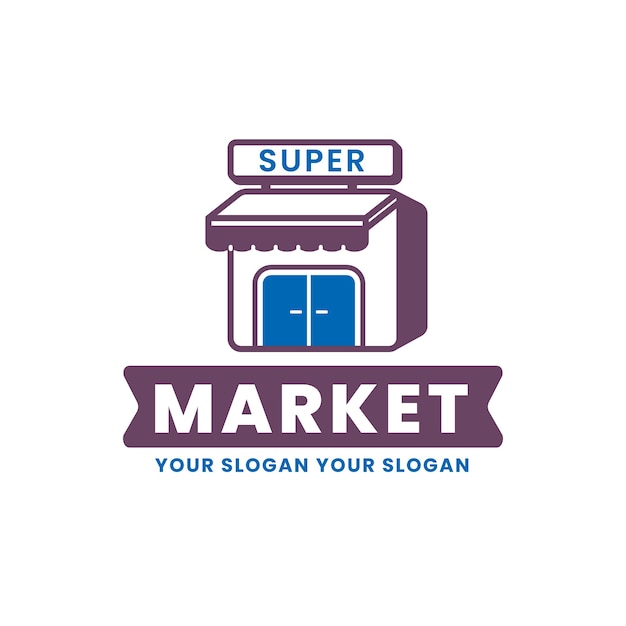 Bezpłatny wektor logo supermarketu