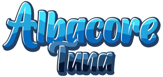Logo tekstowe tuńczyka białego