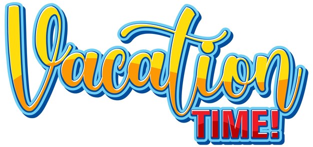 Logo typografii czasu wakacji