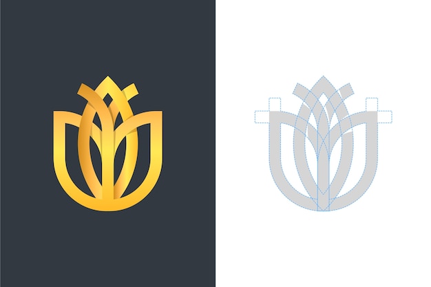 Bezpłatny wektor logo w dwóch wersjach abstrakcyjnego stylu
