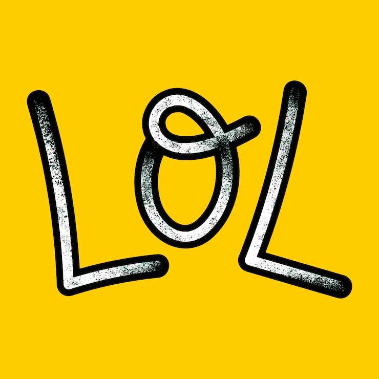 Bezpłatny plik Wektor lol akronim typografia tekst wektor wiadomość