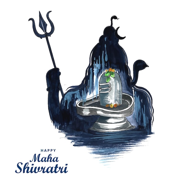 Lord Shiva z Indii na tradycyjny hinduski festiwal maha shivaratri w tle