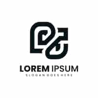 Bezpłatny wektor lorem ipsum line art projektowanie logo