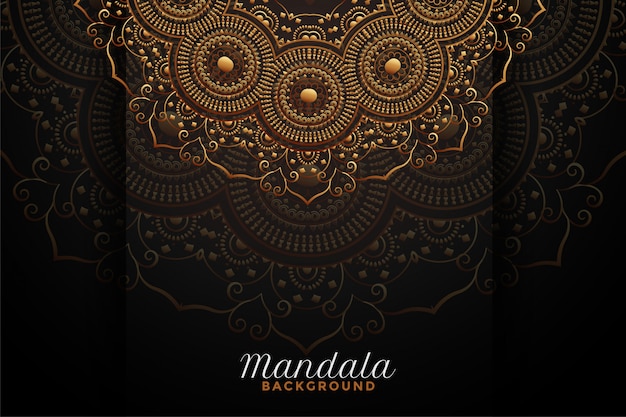 Bezpłatny wektor luksusowa dekoracja mandali na czarno