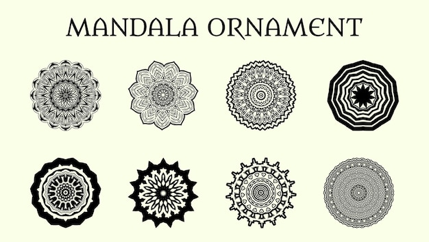 Bezpłatny wektor luksusowa ozdobna mandala projekt ilustracji wektorowych