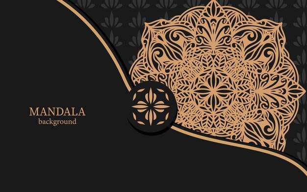 Luksusowe ozdobne mandala w kolorze złotym