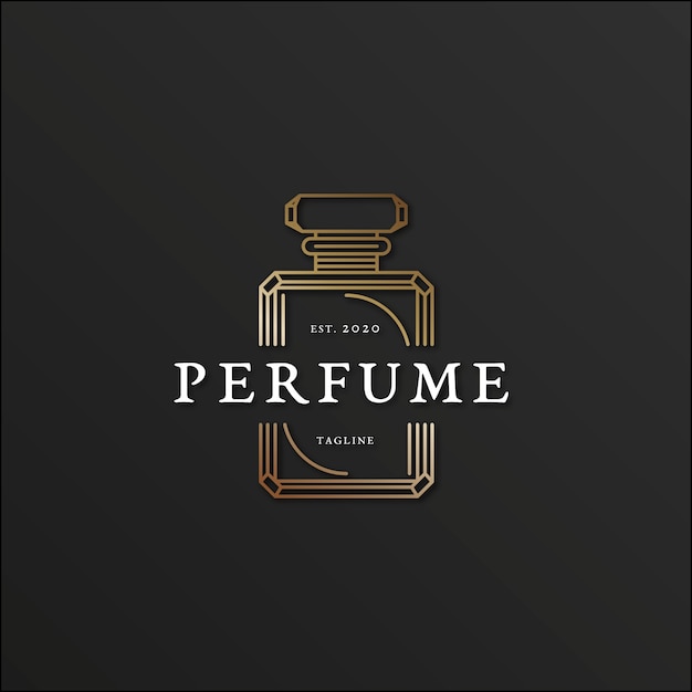 Bezpłatny wektor luksusowy design logo perfum