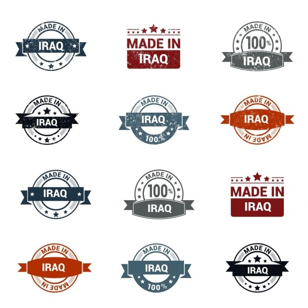 Bezpłatny wektor made in iraq stamp