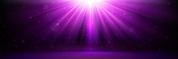 Magiczne tło z efektem fioletowych promieni świetlnych