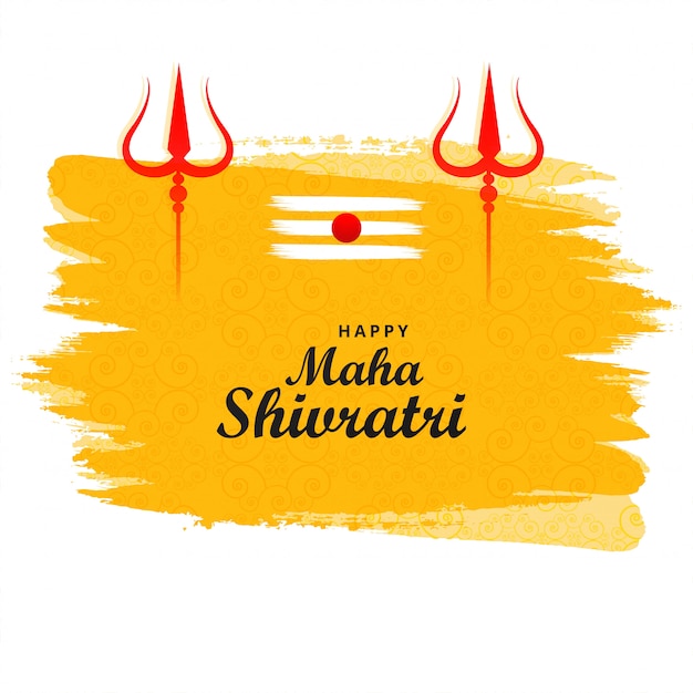 Maha Shivratri Lord Shiva Trishul Piękny Projekt Karty