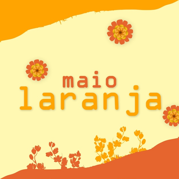 Maio Laranja Pomarańczowe żółte Tło Social Media Design Banner Darmowy Wektor