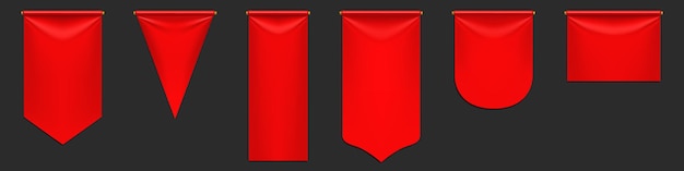Makieta flagi czerwony proporzec